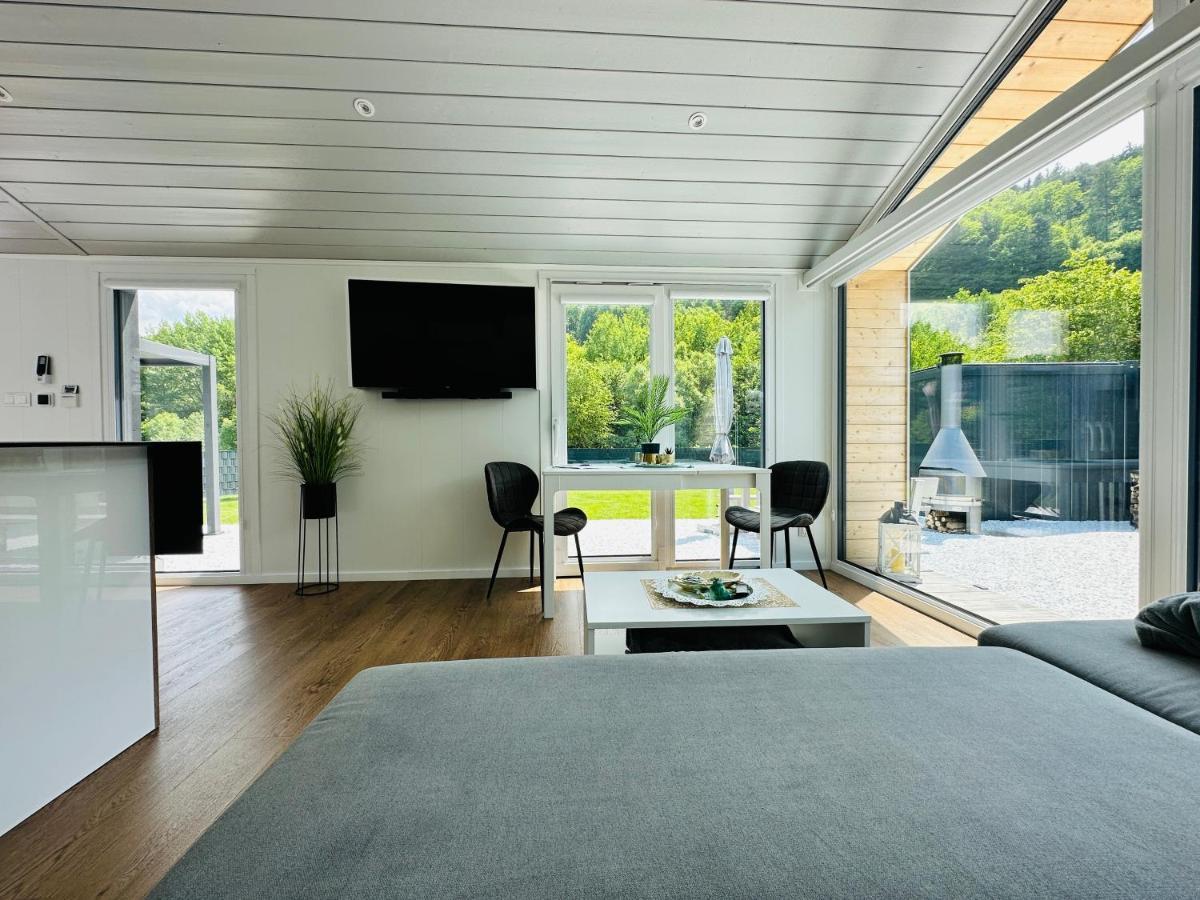 Voralpen Lodge - Ferienhaus Mit Gym & Wellnessbereich Traisen Exteriér fotografie